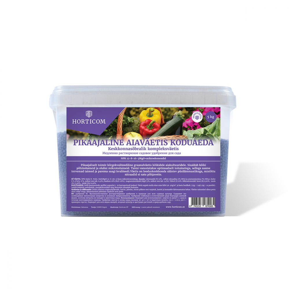 Vikatimees horticom pikaajaline aiaväetis koduaeda